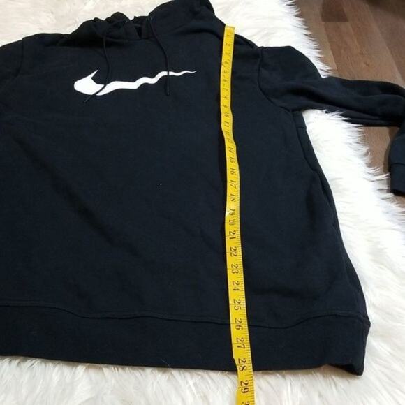 Nike Swoosh Black Hoodie Sweatshirt - Picture 4 of 9